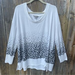 Falls Creek Hombre Leopard Print Oversized Sweater Sz. 2X